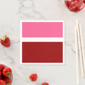 Roze Witte Maroon Rode Kleurblok Servet (Insitu)
