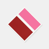 Roze Witte Maroon Rode Kleurblok Servet (Hoek)