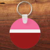 Roze Witte Maroon Rode Kleurblok Sleutelhanger (Voorkant)