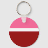 Roze Witte Maroon Rode Kleurblok Sleutelhanger (Achterkant)