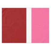 Roze Witte Maroon Rode Kleurblok Tafelkleed (Voorkant (Horizontaal))