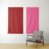 Roze Witte Maroon Rode Kleurblok Wandkleed (In Situ (horizontaal))