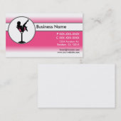 Roze witte martini glas meisje visitekaartjes (Voorkant / Achterkant)