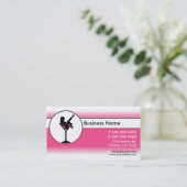 Roze witte martini glas meisje visitekaartjes (Staand voorkant)