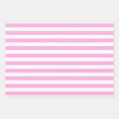Roze Witte Matching Patterns Gingham Stippen Strip Inpakpapier Vel (Voorkant 2)