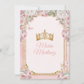 Roze Witte Mexicaanse Niña Presentación De Tres Añ Kaart (Achterkant)