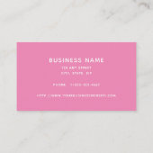Roze witte minimale alternatieve medicijnverwarmin visitekaartje (Achterkant)