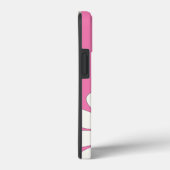 Roze Witte Moderne Madeliefjesbloem Personaliseer Case-Mate iPhone Case (Achterkant / Rechts)