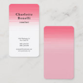 Roze witte, moderne, minimalistische professional visitekaartje (Voorkant / Achterkant)