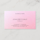 Roze witte moderne Sjabloon elegant design rendy Visitekaartje (Achterkant)