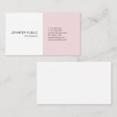 Roze witte, moderne, stijlvolle vlek Trendy Visitekaartje (Voorkant / Achterkant)