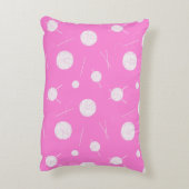 Roze witte naalden en gekleurd garen accent kussen (Achterkant (Verticaal))