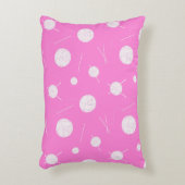 Roze witte naalden en gekleurd garen accent kussen (Voorkant(Verticaal))