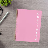 Roze witte naam notitieboek
