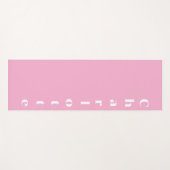 Roze witte naam yogamat (Voorkant (horizontaal))