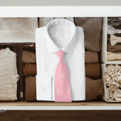 Roze witte naampatroon modern script stropdas