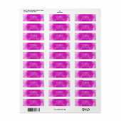 Roze & Witte Nep Glitter Glans Feest Uitnodiging Etiket (Full Sheet)