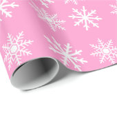 Roze witte neusachtige feestdagen cadeaupapier (Rol Hoek)