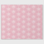 Roze witte neusvlokken cadeaupapier (Vlak)