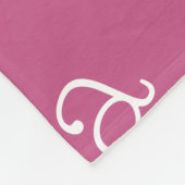 Roze & Witte Nieuwheid Naam Fleece Deken (Hoek)