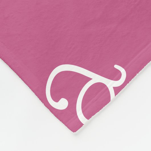 Roze & Witte Nieuwheid Naam Fleece Deken (Hoek)