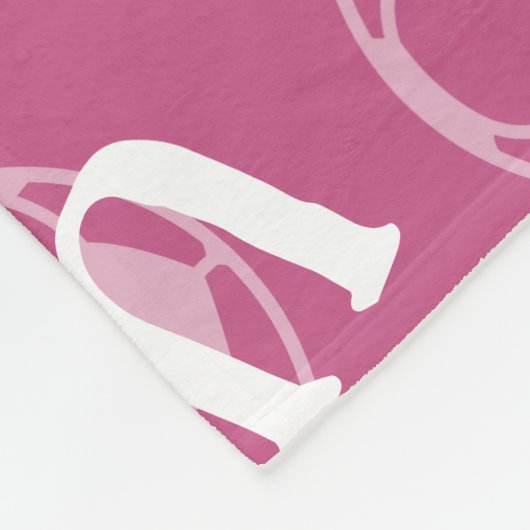 Roze & Witte Nieuwigheid Voetbal Fleece Deken (Hoek)