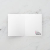 Roze, witte olifant 🐘 Baby shower Dank u wel Bedankkaart (Binnen)