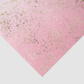 Roze witte Ombre gespikkelde gouden vlokken Tissuepapier (Detail)