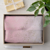 Roze witte Ombre gespikkelde gouden vlokken Tissuepapier (Geschenk)