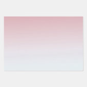Roze witte ombre Gold Glitter Heart Inpakpapier Vel (Voorkant 2)