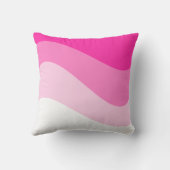 Roze Witte Ombre Golfpatroon Kussen (Achterkant)