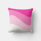Roze Witte Ombre Golfpatroon Kussen (Voorkant)
