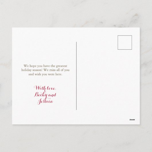 Roze Witte  Ornamenten Foto Briefkaart (Achterkant)