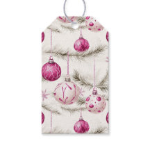 Roze Witte Ornamenten Vintage Kerst