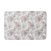 Roze Witte Paarse Aquarel Wilde Bloem Badmat (Voorkant)