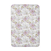 Roze Witte Paarse Aquarel Wilde Bloem Badmat (Voorkant Verticaal)