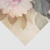 Roze Witte Paarse Pioenrozen Trouw Bruiloft  Tissuepapier (Detail)