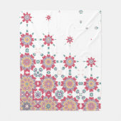 Roze, Witte & Paarse Waterverf Bloemontwerp Fleece Deken (Voorkant)