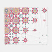 Roze, Witte & Paarse Waterverf Bloemontwerp Fleece Deken (Voorkant (Horizontaal))