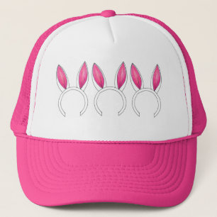 Roze witte paasmaankonijnenaar Baby shower Trucker Pet