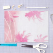 Roze Witte Palmbomen & Lichten Tropische Zomer Tissuepapier (Craft)