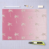 Roze witte palmbomen ombre tissuepapier (Craft)