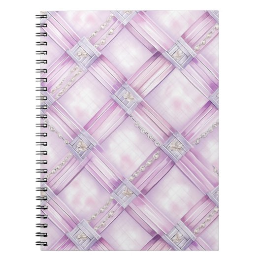 Roze witte parels notitieboek (Voorkant)