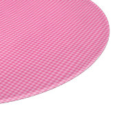 Roze witte pasta Gingham-ROND CUTTING BOARD Snijplank (Hoek)