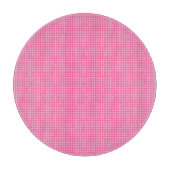 Roze witte pasta Gingham-ROND CUTTING BOARD Snijplank (Voorkant)