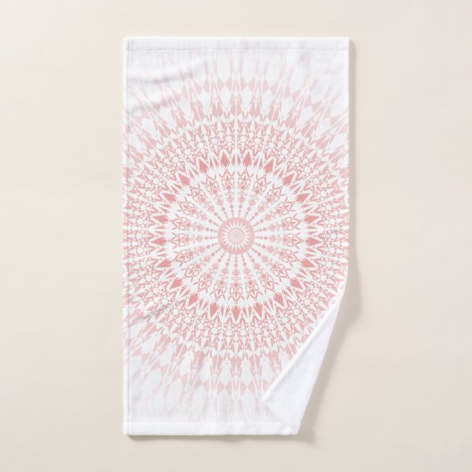 Roze witte pasta Mandala Handdoek (Handdoek)