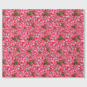 roze witte pepermuntbloem cadeaupapier (Vlak)