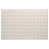 Roze Witte Perzik Bloemrozen Elegant Stof (Fat Quarter)