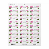 Roze witte phalaenopsis Orchid Flowers Labels (Full Sheet)