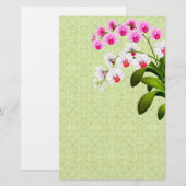 Roze Witte Phalaenopsis Orchidee Bloemen Stationer Briefpapier (Voorkant / Achterkant)